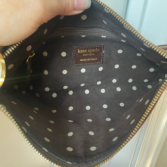 "Chestnut Grace" Kate Spade Italian Suede Shoulder Bag -- Holiday Gift Ready - Picture 11 of 15